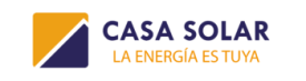 Logotipo de casa solar, empresa de instalación de paneles solares para ahorro de energía.